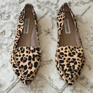 Steve Madden Leopard Pointy Toe Loafers Size 7.5